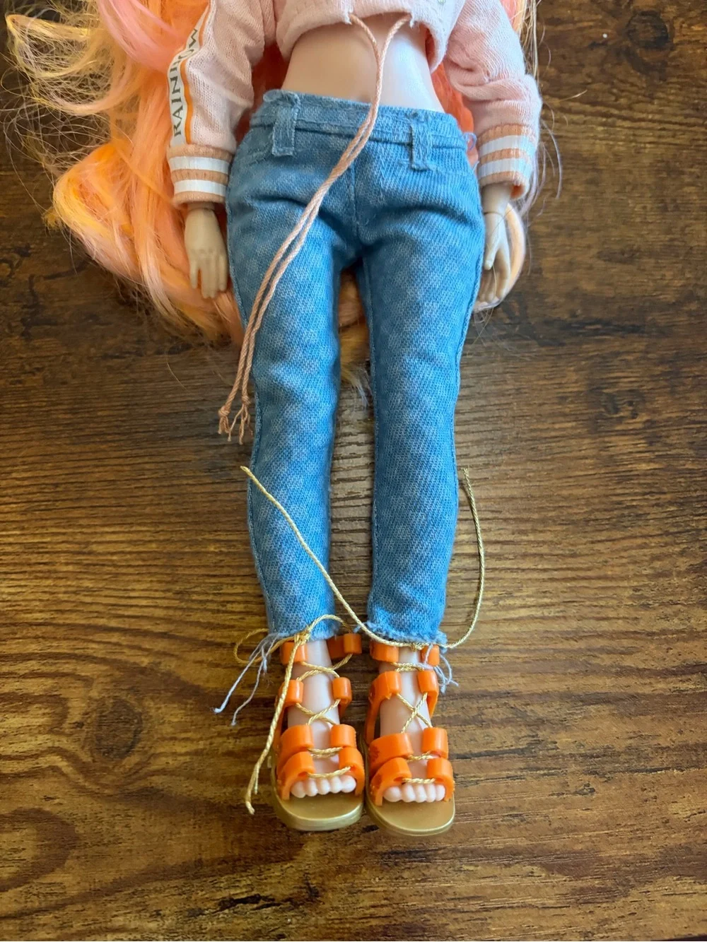 POPPY Rowan Orange MGA Rainbow Fashion Doll with mismatched RH clothing